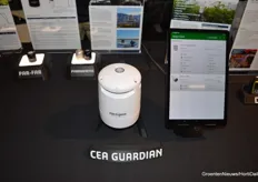 This Gea Guardian sensor from Apogee, you can hang anywhere in your greenhouse.